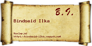Bindseid Ilka névjegykártya